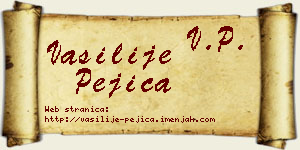 Vasilije Pejica vizit kartica